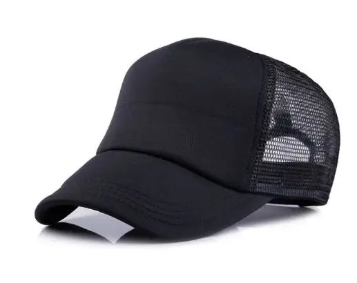 Free Custom Brand LOGO Text Design Personality DIY Trucker Hat AD Baseball Cap Men Women Blank Mesh Adjustable Hat