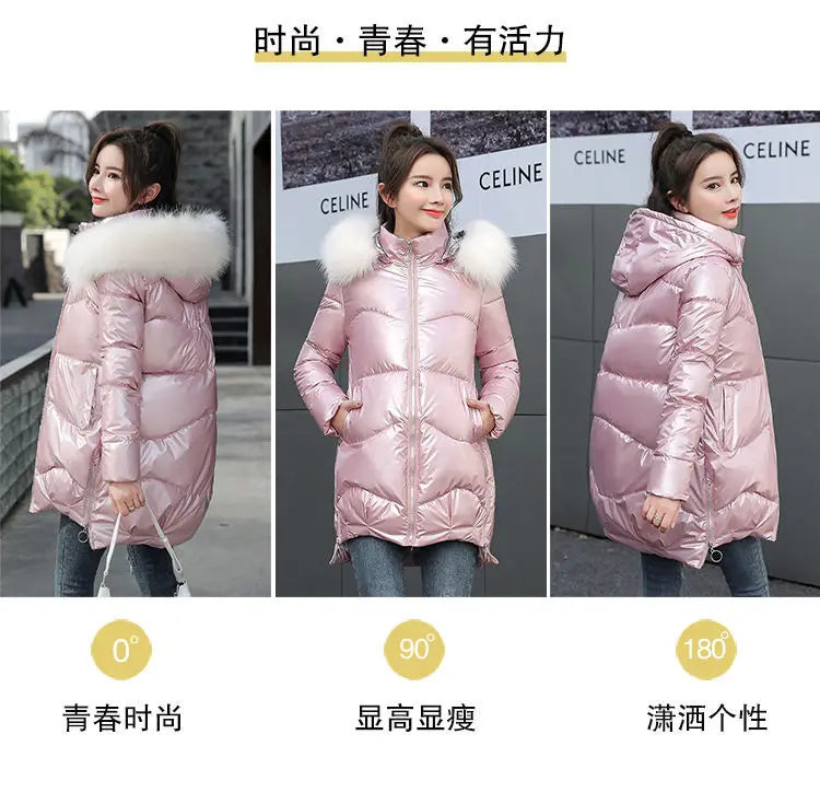 Winter Jacket Women Clothes Vintage Warm Coat Female Women's Down Cotton Jacket