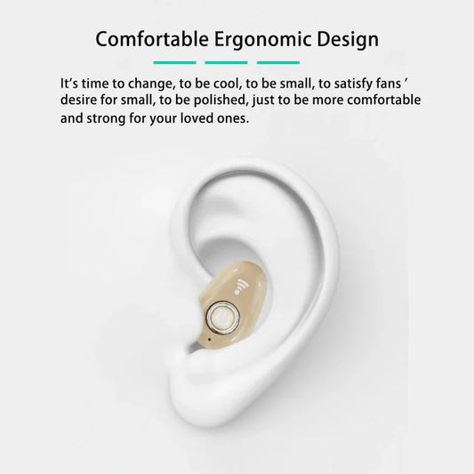 Mini Invisible Ture Wireless Earphone Noise Cancelling Bluetooth Headphone Handsfree Stereo Headset TWS Earbud With Microphone