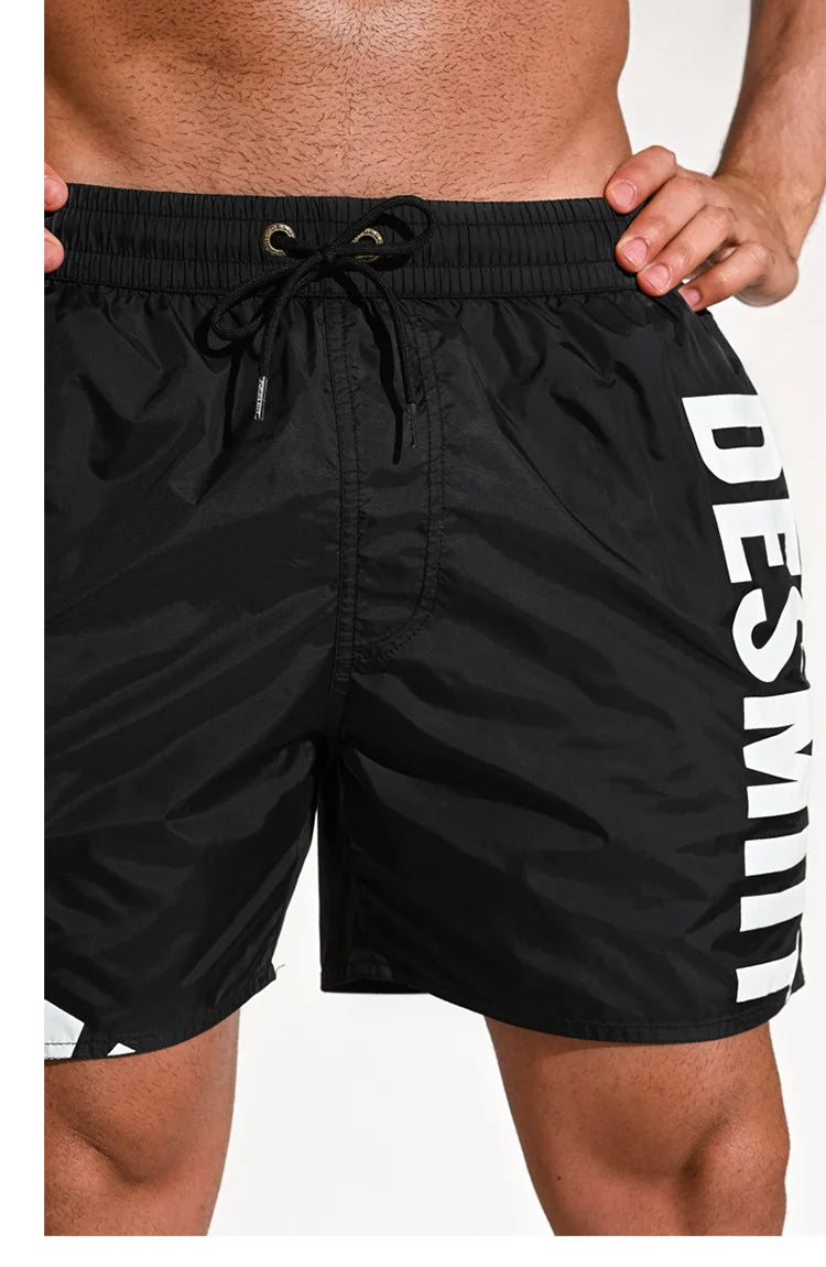 Thin Board Shorts Mens Swimming Shorts Swimwear Beach Surf Boardshort Men Swim Trunk Bath Suit Sport Running Short Liner In