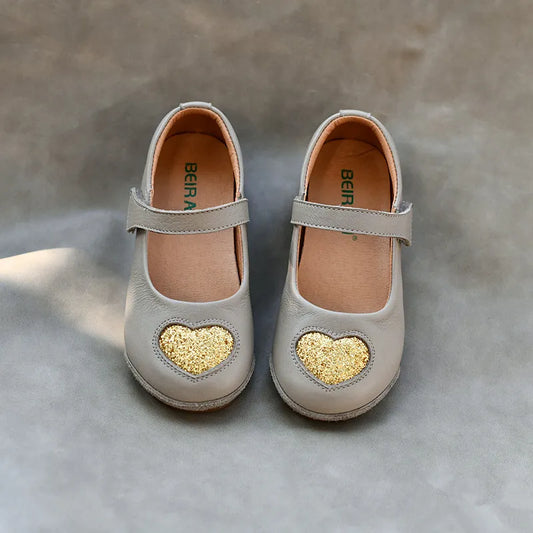 Full-grain Leather Girls Casual Shoes Kickproof Design Princess Baby Shoes Genuine Leather Children Sandals Kids Shoes