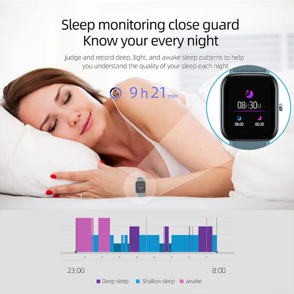 P8 Smart Watch Men Women Heart Rate Blood Pressure Monitor Bluetooth Connect Smartwatch Fitness for Android Sport Watch Smart