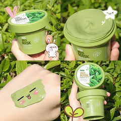 Green Tea Mineral Mud Facial Mask Deep Cleaning Oil-Control Moisturizing Blackhead Acne Reduce Pore Cleanser Skin Care