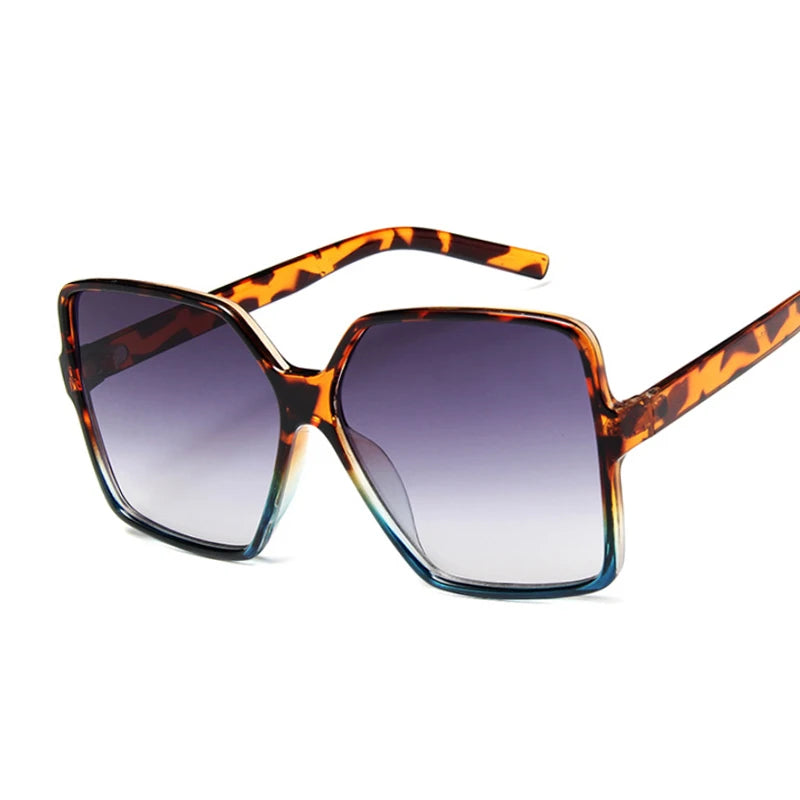 Sunglasses Women Brand Designer Retro Frame Big Sun Glasses Female