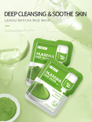 7pcs Matcha Green Clay Mud Face Mask Reduce Wrinkle Night Facial Packs dark circle Moisturize Mask for facecare