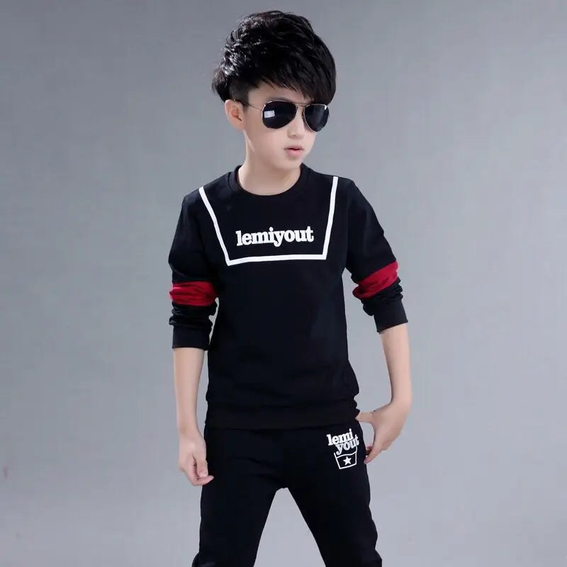 2025 Boys clothes spring suit casual boys clothing sets autumn letter children clothing kids tracksuit 5 6 7 8 9 10 11 12 year