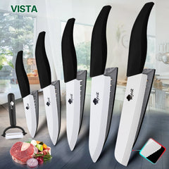 Ceramic Knives Kitchen knives 3 4 5 6 inch Chef knife Cook Set+peeler white zirconia