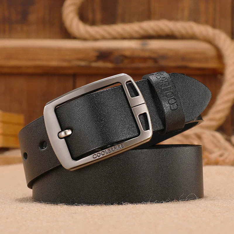 Men Genuine Leather Belts Cowskin Classic Designers Belts for Men Vintage Westernboy Leisure Casual Jeans Strap HQ223