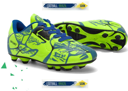 Men Soccer Shoes Fashion Printed Long Spike Children's Football Boots