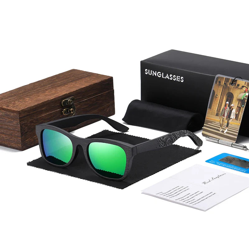 GM Wooden Male Lady Sunglasses Men's Luxury Brand Designer Polarized Sun Glasses Vintage Sunglass Women Eyewear With paper Box
