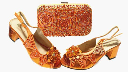African fashion Italian Shoes And Bag Sets For Evening Party