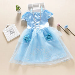 Children Princess Fancy Costume Girls Rapunzel Anna Dress Kids Christmas