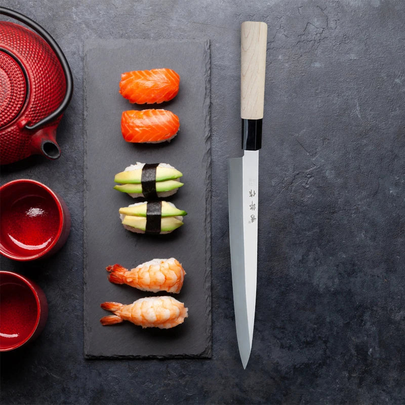 Japanese Salmon Sashimi Knife Professional Meat Cutting Sushi Cooking Knives Kitchen