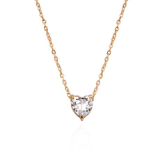 Double Layer Necklace For Women Imitation Pearl Crystal Heart Pendant Chokers