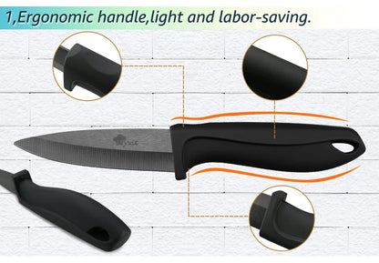 Ceramic Knife 3 4 5 6 Inch Sharp Kitchen Chef Knives Utility Slicer Paring Serrated