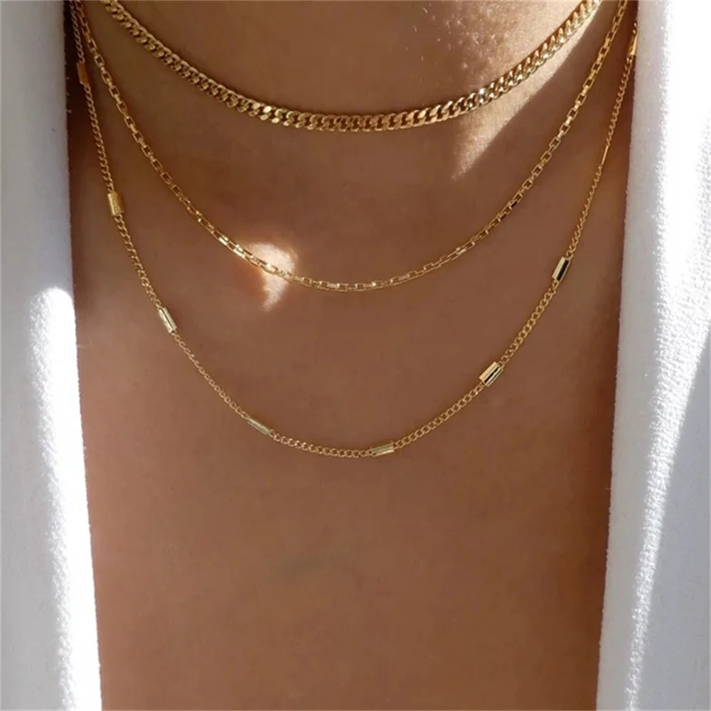 Bls-miracle Boho Fashion Gold Color Heart-Shaped Necklace For Women Trendy