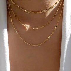 Bls-miracle Boho Fashion Gold Color Heart-Shaped Necklace For Women Trendy