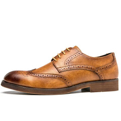 Fotwear Men Brogue Shoes Big Size 47 46 Classic Mens Formal Oxfords Leather