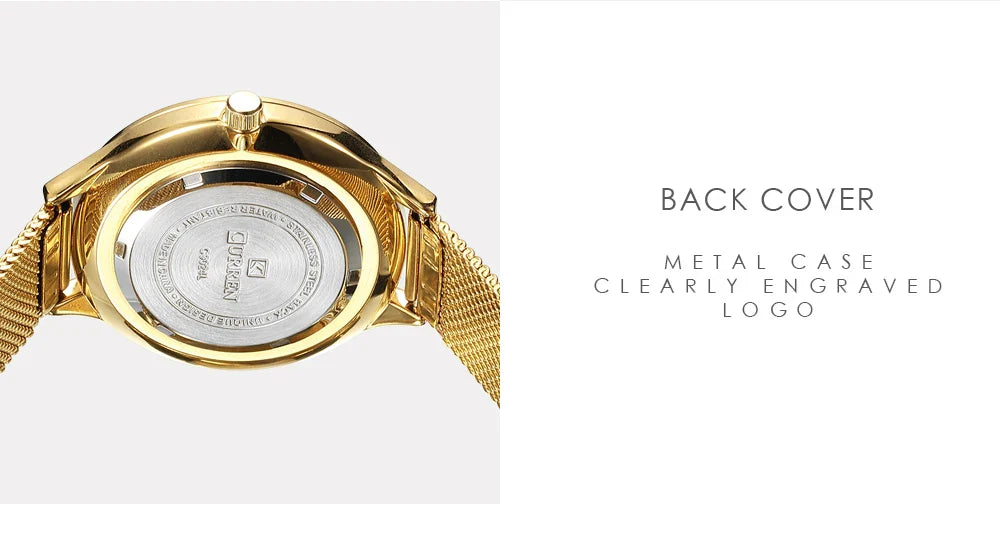 CURREN Original Women's Luxury Watch Matte Dial Japanese Quartz Movement Stainless Steel Mesh Strap with Box
