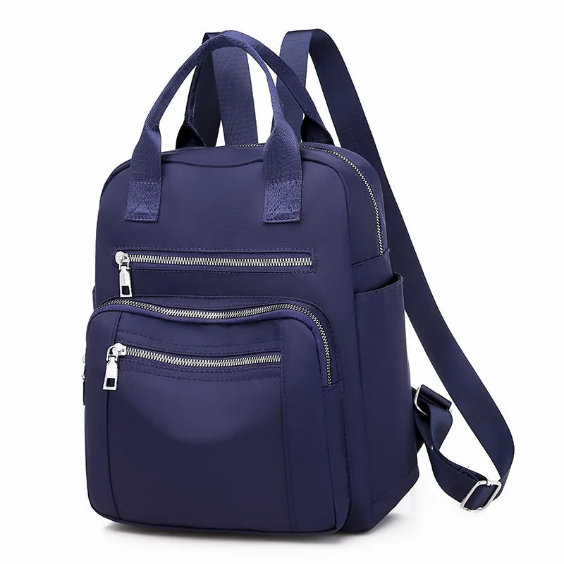 Women Backpack Travel Casual Waterproof Oxford Shoulder Bags Female Large Capacity Handbag Rucksack Black Purse School Pack