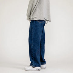 Men Wide Leg Jeans Streetwear Straight Baggy Denim Pants Male Brand Trousers