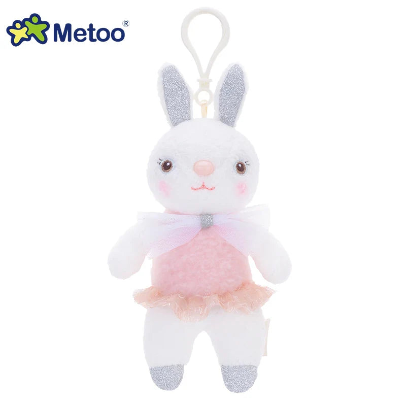 Metoo Doll Stuffed Toys Plush Animals Soft Baby Kids Toys for Girls Boys Kawaii Mini Angela Rabbit Pendant Keychain