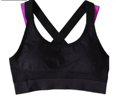 Yoga Sports Bra Full Cup quick dry Top Cross Back Push Up Workout Bra For women