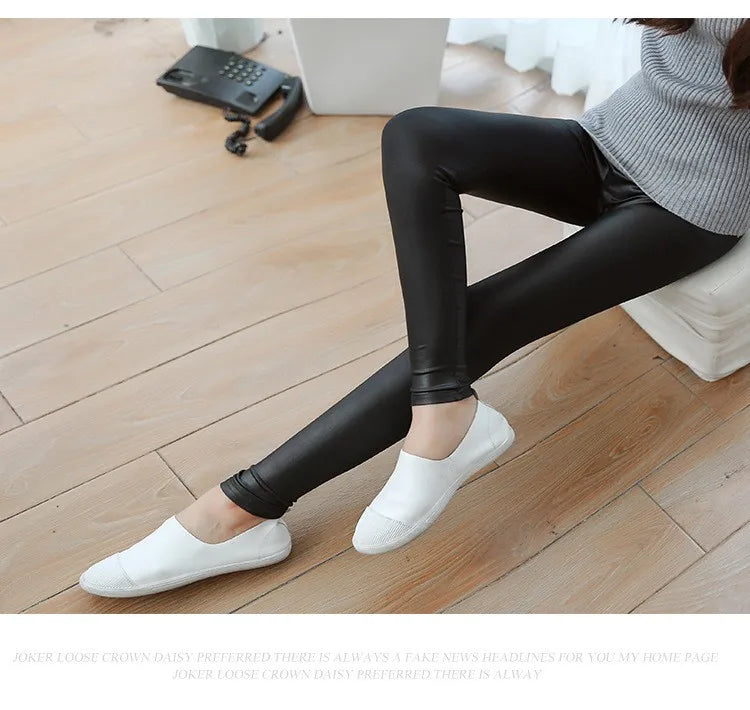 Winter Warm 100kg Fat MM Plus Size Women Plus Velvet Solid Color Imitation Leather