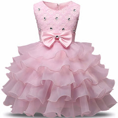 Flower Girl Dress Tutu Fluffy  Baby Girls Dresses Vestidos Wedding Party Children