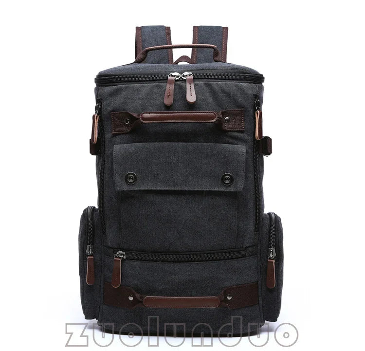 Men's Backpack Vintage Canvas Backpack School Bag Men's Travel Bags Large Capacity Backpack  Laptop Backpack Bag High Qualit