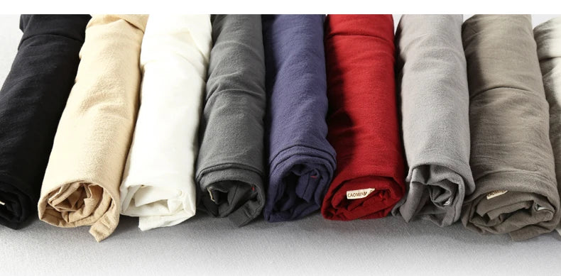 Schinteon Summer Men Casual Cotton Linen Shorts Knee Length Beach Elastic Waist Shorts Solid Color Comfortable Pants New