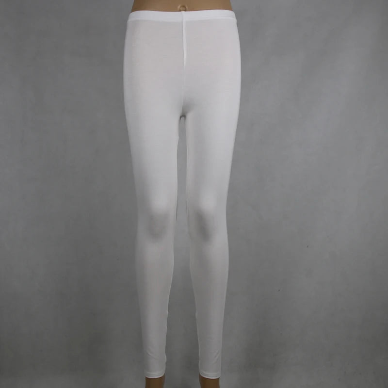 Solid Color Leggings S-7xl Women Modal Cotton Leggings Long Legging Pants Grey