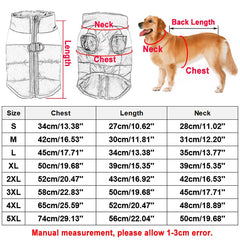 8 Size S-5XL Winter Dog Clothes For Pet Waterproof Warm Large Dog Vest Cat Puppy