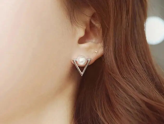 Best Selling Wild Fashion Simple Pearl Bean  Earrings Style Women Girls Earrings Jewelry Wholesale Crystal Earrings Brincos