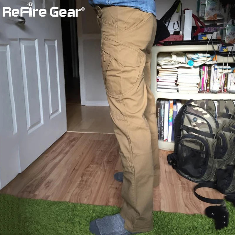 Tactical Cargo Pants Men Combat SWAT Army Military Pants Cotton