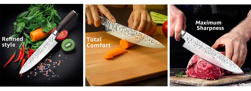 Kitchen Knives Professional Chef Knife Set Japanese Santoku Knifes Meat Cleaver