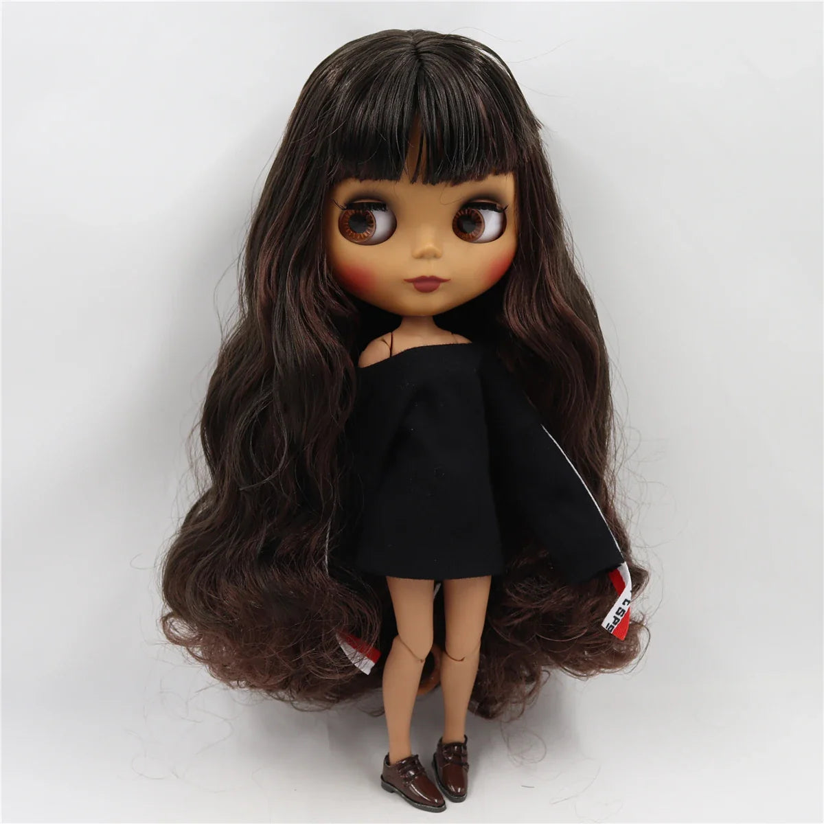 ICY DBS Blyth doll 1/6 bjd black mix brown hair joint body 30cm doll custom doll DIY anime girls