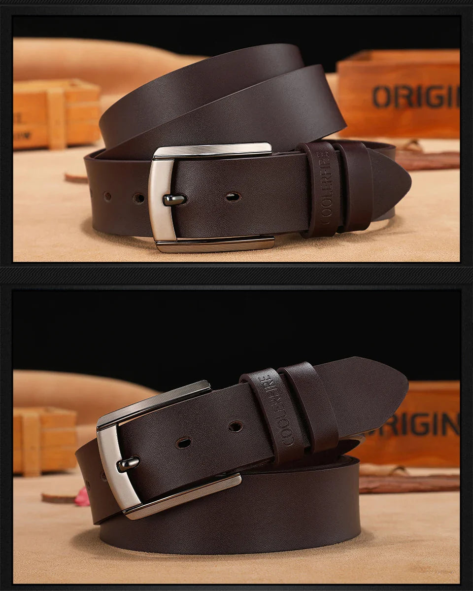 Men High Quality Genuine Leather Belt Luxury Designer Belts Men Cowskin Fashion Strap Male Jeans For Trousers Free Shipping