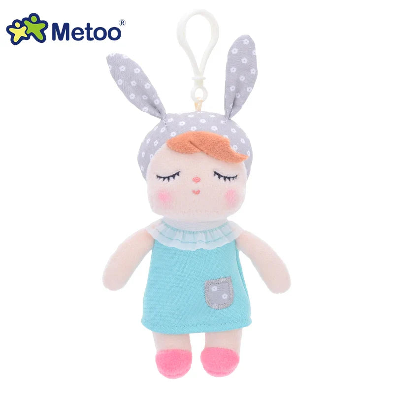 Metoo Doll Stuffed Toys Plush Animals Soft Baby Kids Toys for Girls Boys Kawaii Mini Angela Rabbit Pendant Keychain