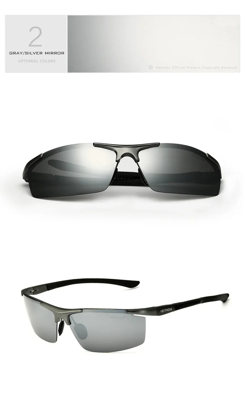 VEITHDIA Aluminum Magnesium Men's Sunglasses Polarized UV400 Coating Mirror Sun Glasses Outdoor Male Eyewear Accessories 6588