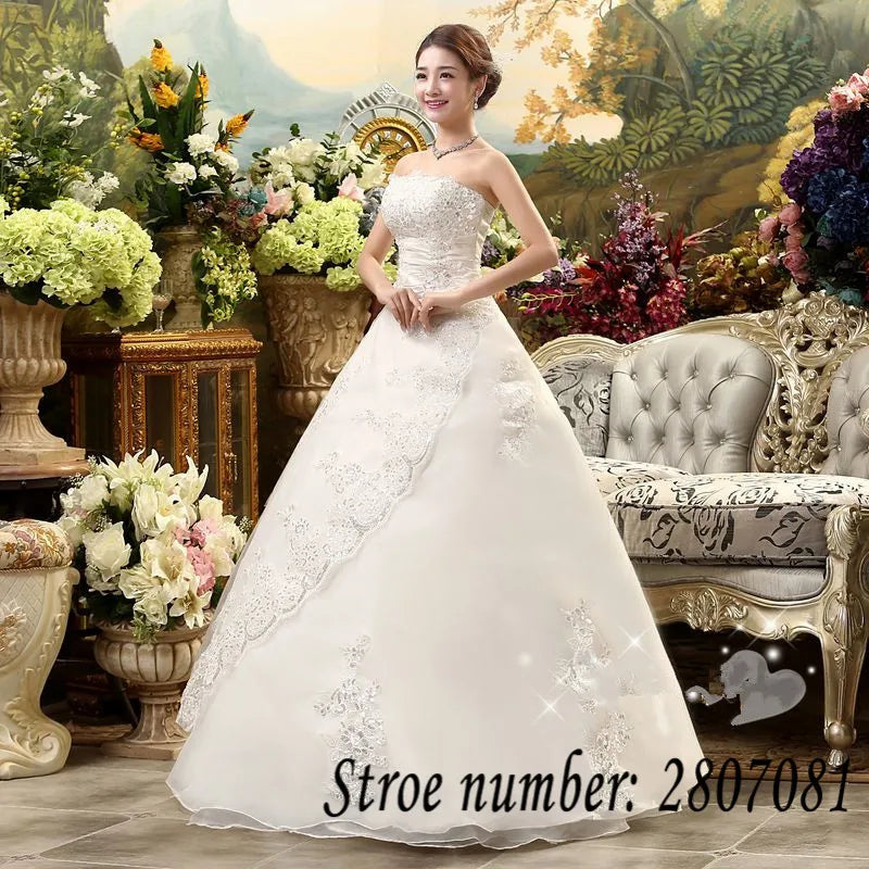 White Bridesmaid Dresses: Wedding Dress White Princess Bride Gowns