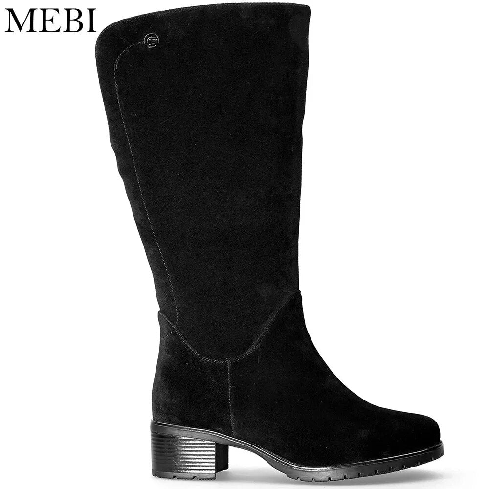 MEBI Plus Size Extra Wide Women Winter Boots Warm Wool Lining Snow Boots