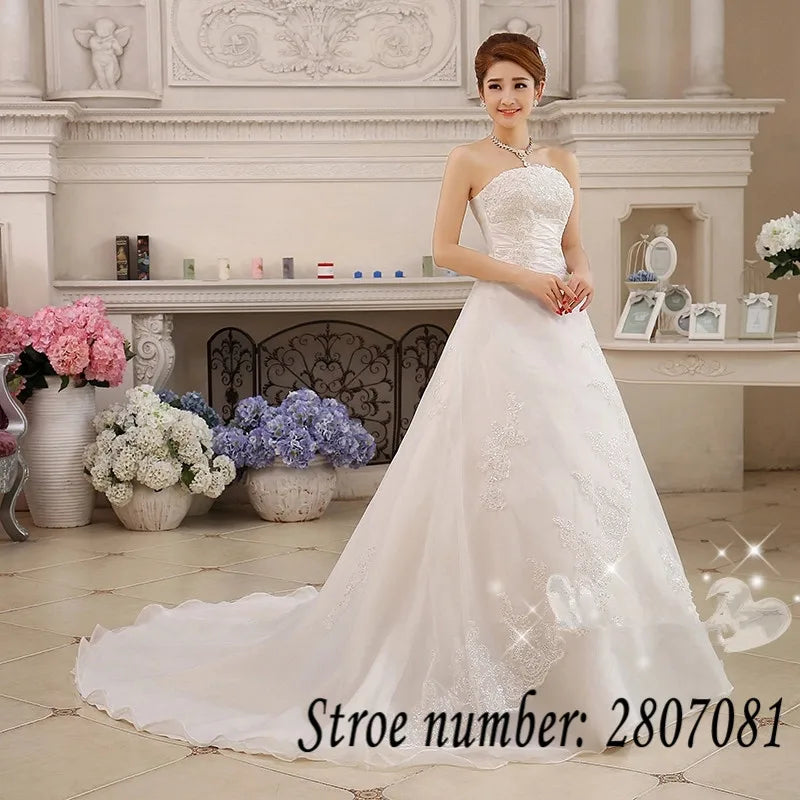 White Bridesmaid Dresses: Wedding Dress White Princess Bride Gowns
