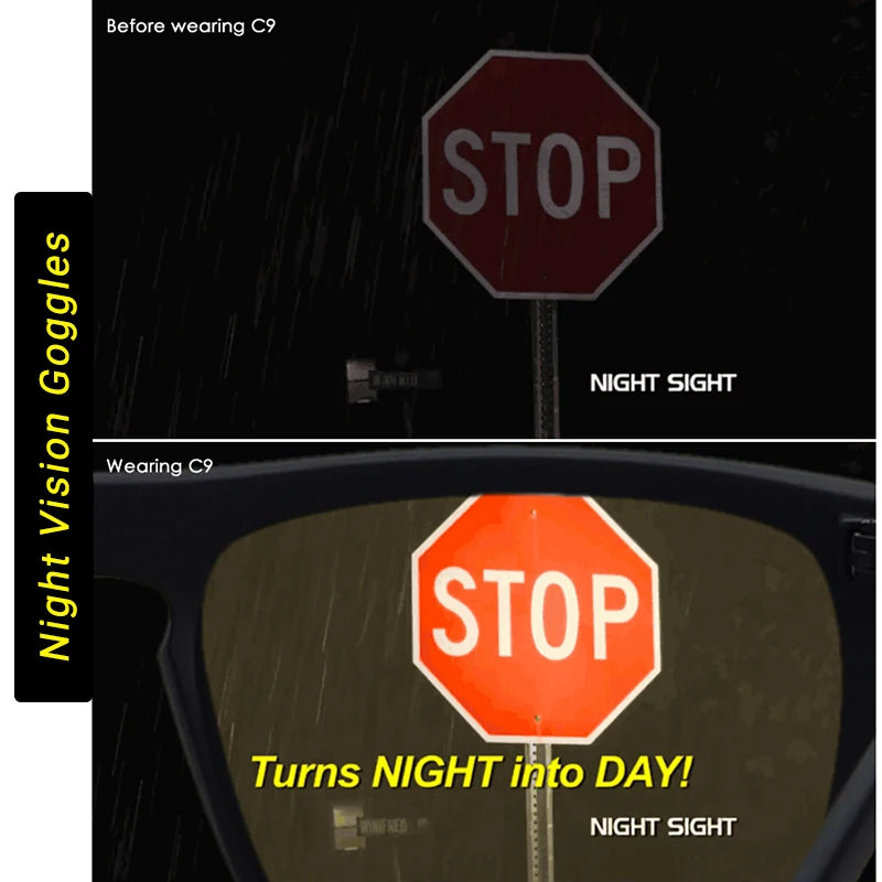 Sunglasses For Men and Women UV-Block Night Driving Glasses Photochromic
