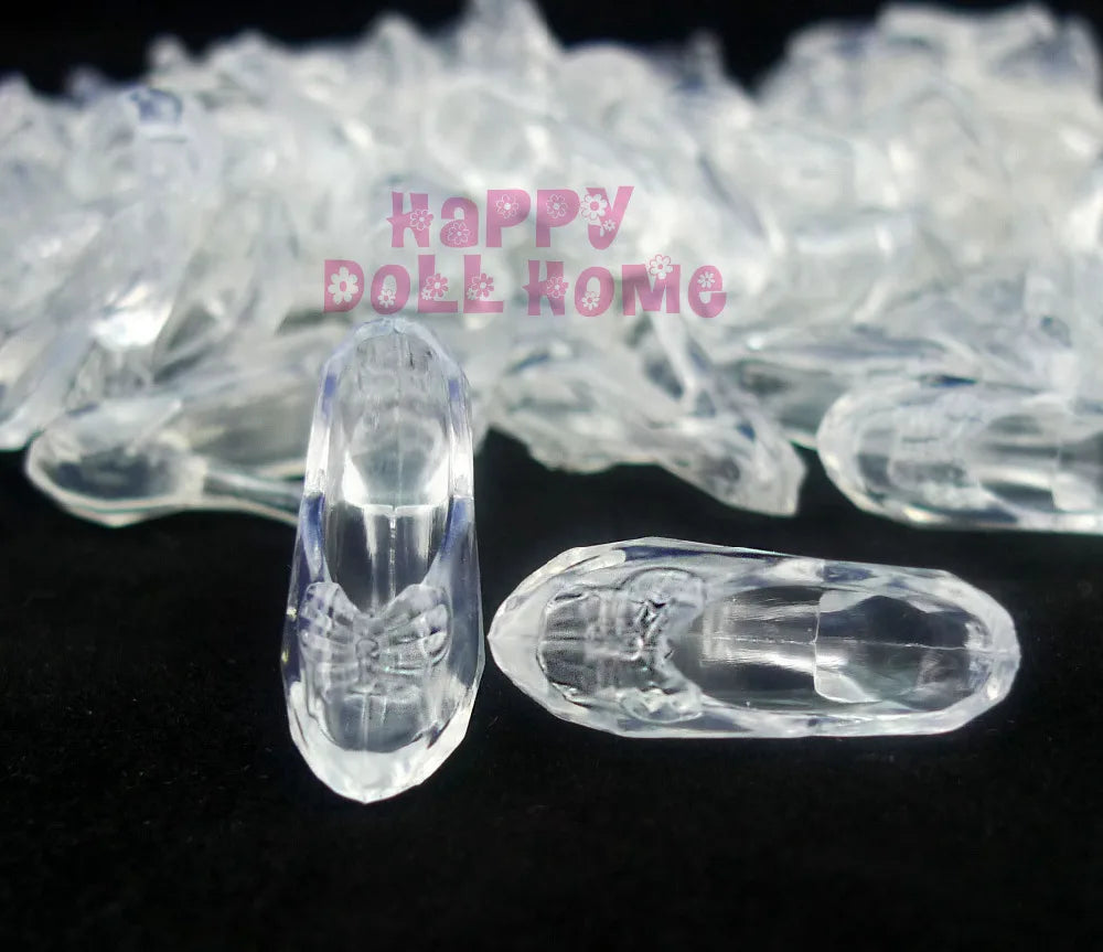Pairs Imitation Fairy Tale Crystal Shoes Fashion Princess Doll Shoes High Heels Sandals