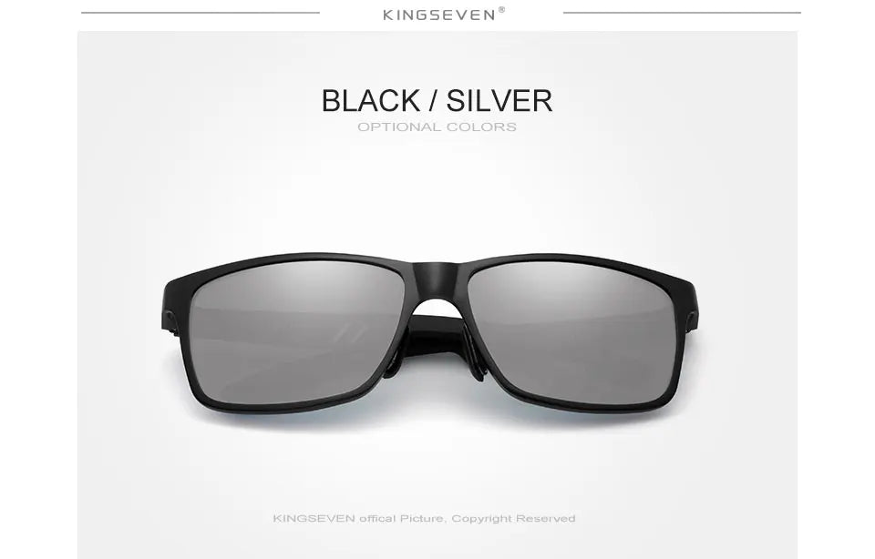 KINGSEVEN Men's Polarized Sunglasses Full Frame Aluminum Material Driving Glasses Eyewear Shades For Men Oculos masculino