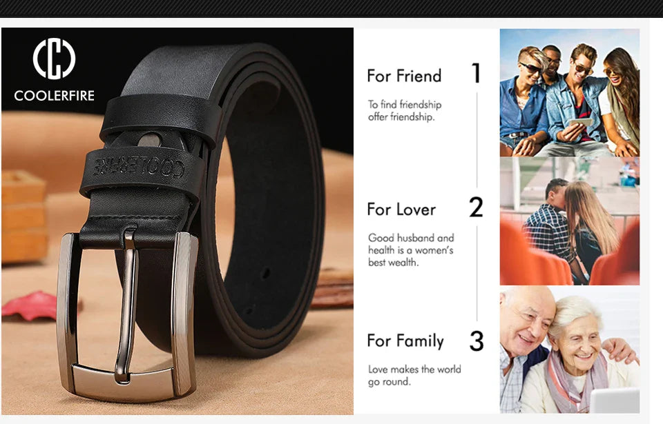 Men High Quality Genuine Leather Belt Luxury Designer Belts Men Cowskin Fashion Strap Male Jeans For Trousers Free Shipping