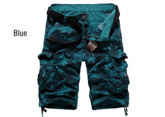 Camouflage Loose Cargo Shorts Men Military Camo Short Pants Homme