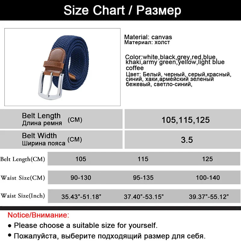 MaiKun Men's Belts for Men belt Metal Pin Buckle Elastic Men Belt Military Tactical Belt