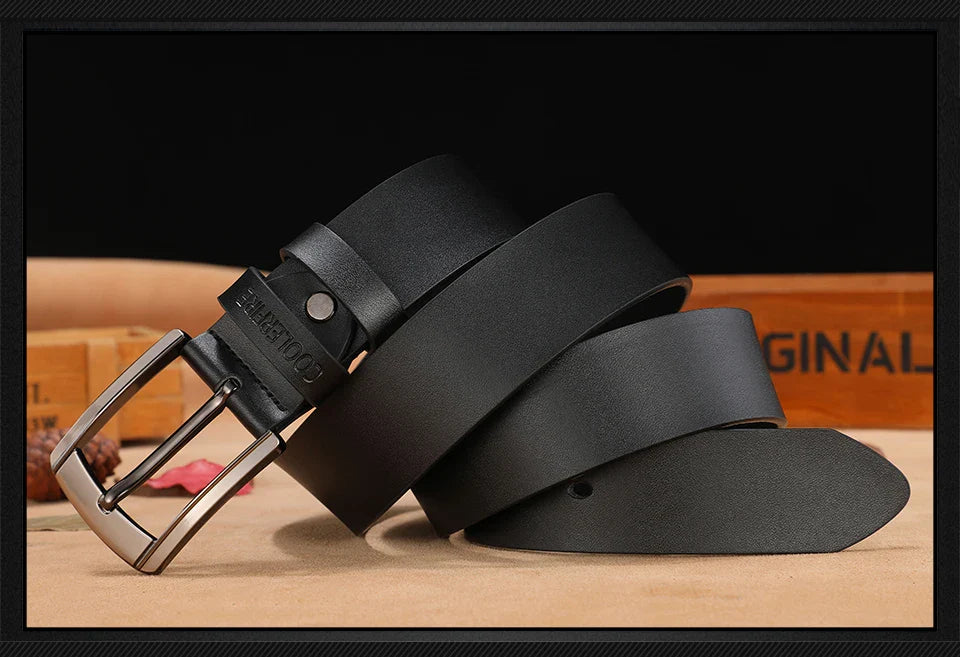 Men High Quality Genuine Leather Belt Luxury Designer Belts Men Cowskin Fashion Strap Male Jeans For Trousers Free Shipping